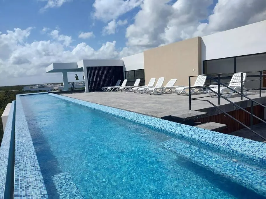 아파트 Centrico Estudio Con Balcon En Aldea Zama Tulum I Elena214 멕시코