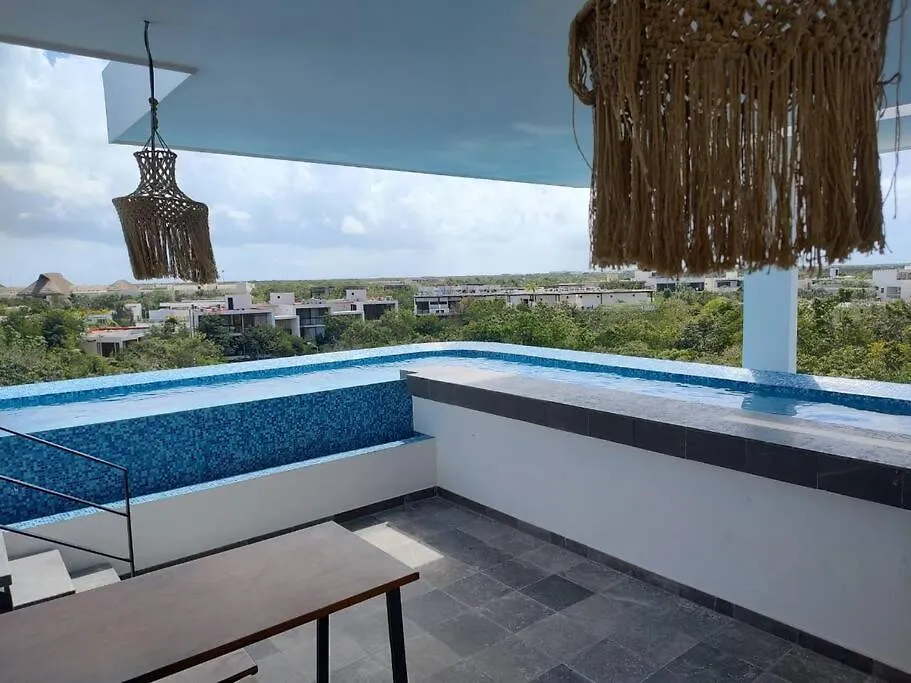 Centrico Estudio Con Balcon En Aldea Zama Tulum I Elena214 아파트